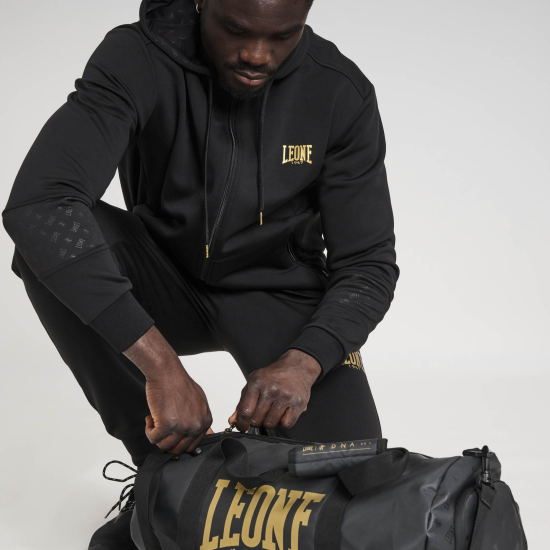 Sudadera con capucha Leone 1947 DNA negra ABX756