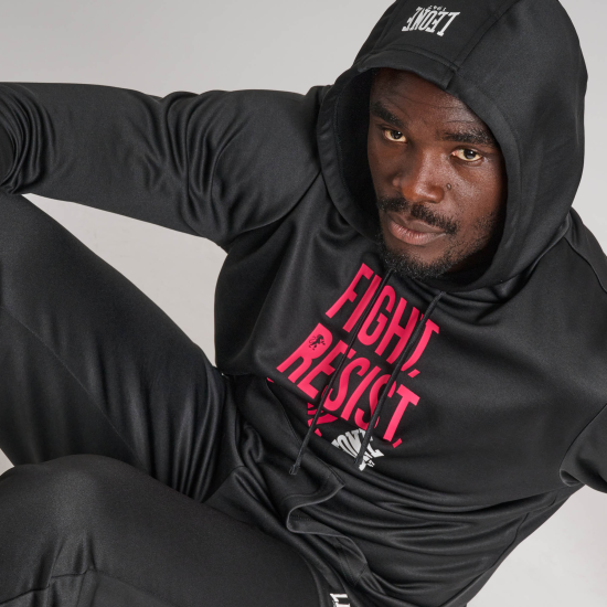 Sudadera con capucha Leone 1947 FRW negra ABX509