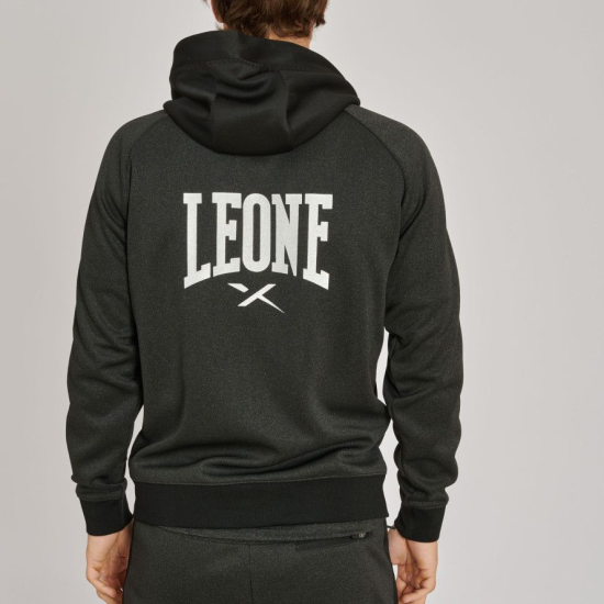 Sudadera con capucha Leone "Melange" Gris oscuro ABX611