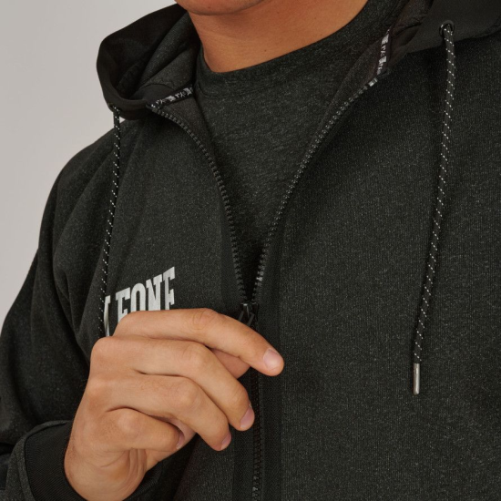 Sudadera con capucha Leone "Melange" Gris oscuro ABX611