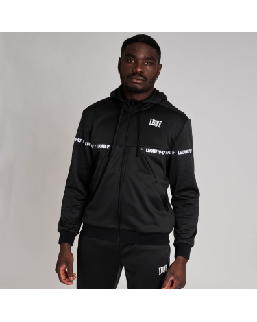 Sudadera con capucha Leone tape 47ABX220 negra