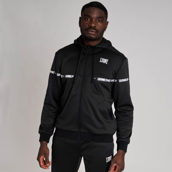 Sudadera con capucha Leone tape 47ABX220 negra