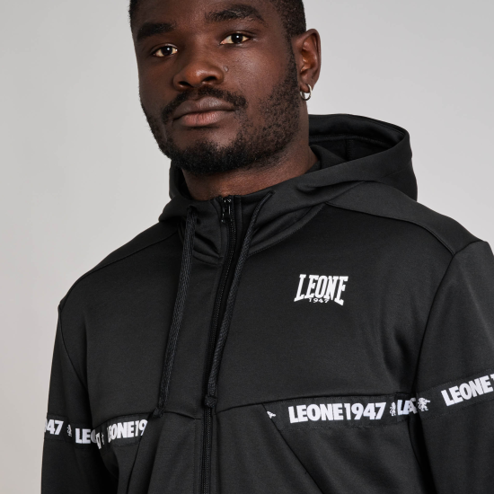 Sudadera con capucha Leone tape 47ABX220 negra