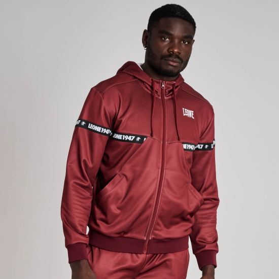 Sudadera con capucha Leone tape 47ABX220 roja