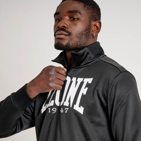 Sudadera con cremallera Leone 1947 ABX108 negra