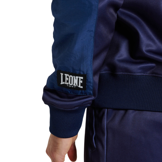 Sudadera de con capucha Leone 1947 "Logo Wacs" azul ABX127