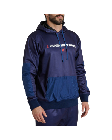 Sudadera de con capucha Leone 1947 "Logo Wacs" azul ABX127