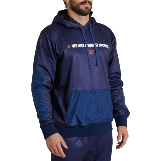 Sudadera de con capucha Leone 1947 "Logo Wacs" azul ABX127