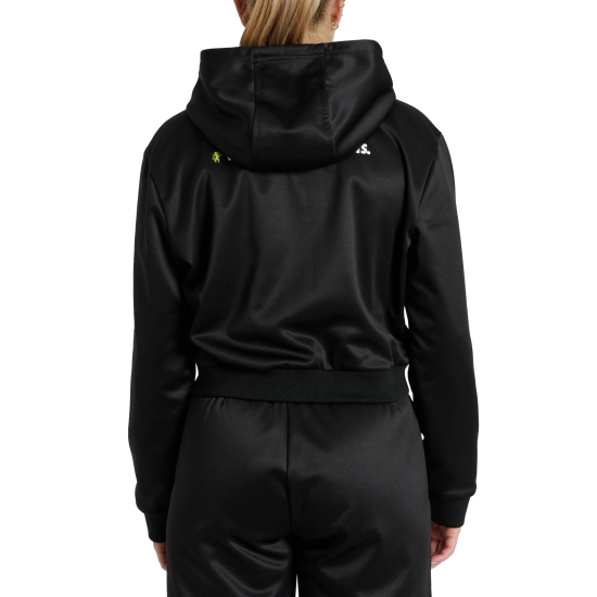 Sudadera femenina con capucha Leone 1947 "Logo WACS" negro ABX138