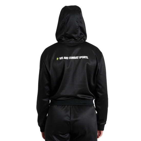 Sudadera femenina con capucha Leone 1947 "Logo WACS" negro ABX138