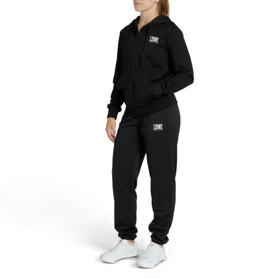 Sudadera femina Leone 1947 "Logo" negra ABX133