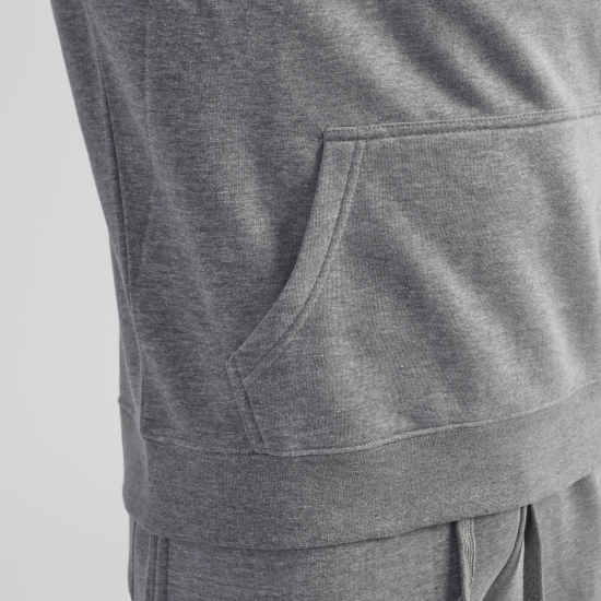 Sudadera Leone 1947 de algodon con capucha LSM201 gris