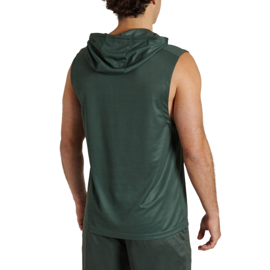 Sudadera sin mangas con capucha Leone 1947 "Logo" verde ABX120