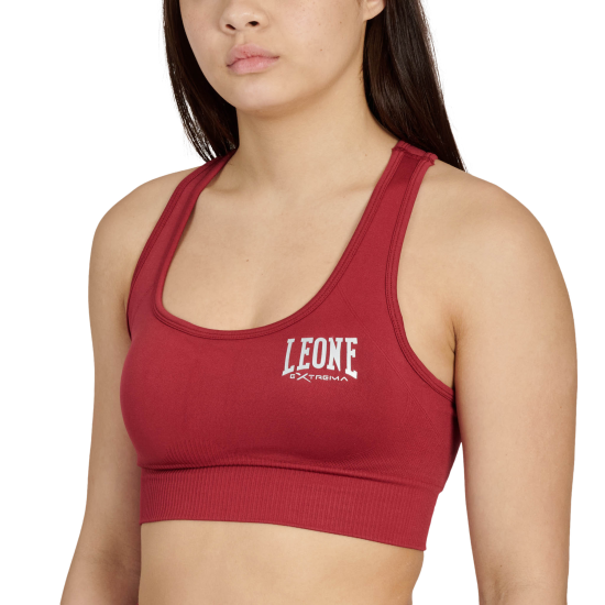 Sujetador deportivo "Logo" color rojo Leone ABX116