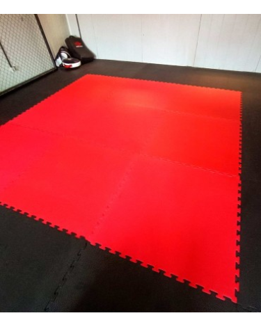 Tatami de puzzle 2,5 bicolor rojo/negro
