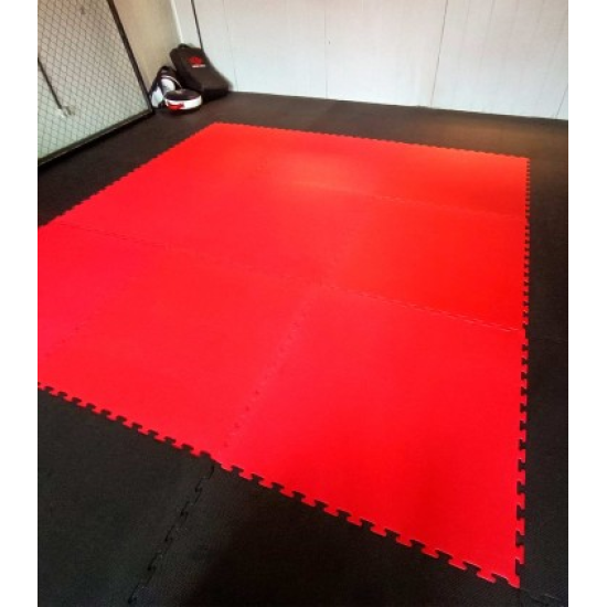 Tatami de puzzle 2,5 bicolor rojo/negro