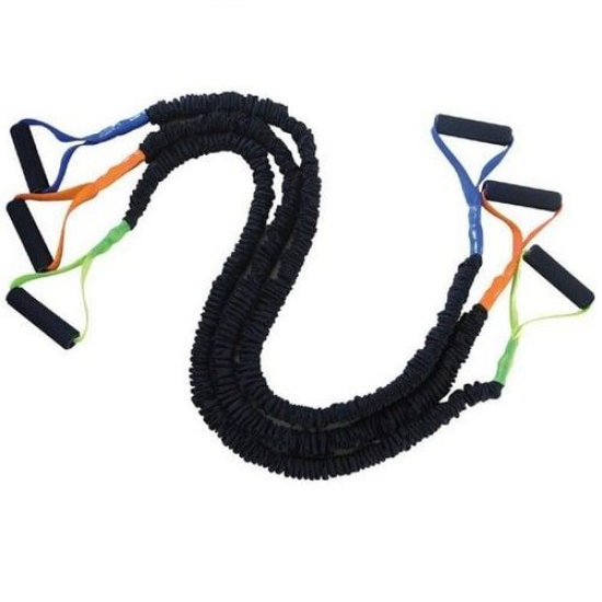 Tubo de resistencia con puños deluxe para fitness y entrenamiento funcional