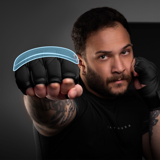 Vendas con nudilleras de Gel Hayabusa Knucle Guard color negro
