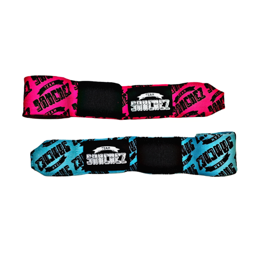 Vendas de Boxeo semielasticas de 5 metros Team Sanchez bicolor