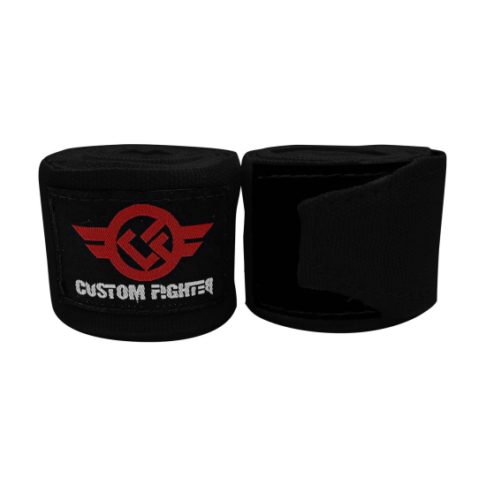 Vendas semielasticas Custom Fighter negras