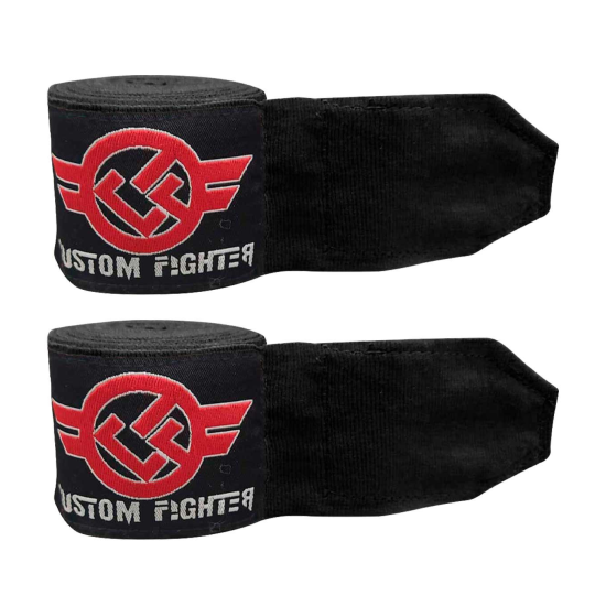 Vendas semielasticas Custom Fighter negro 5 metros